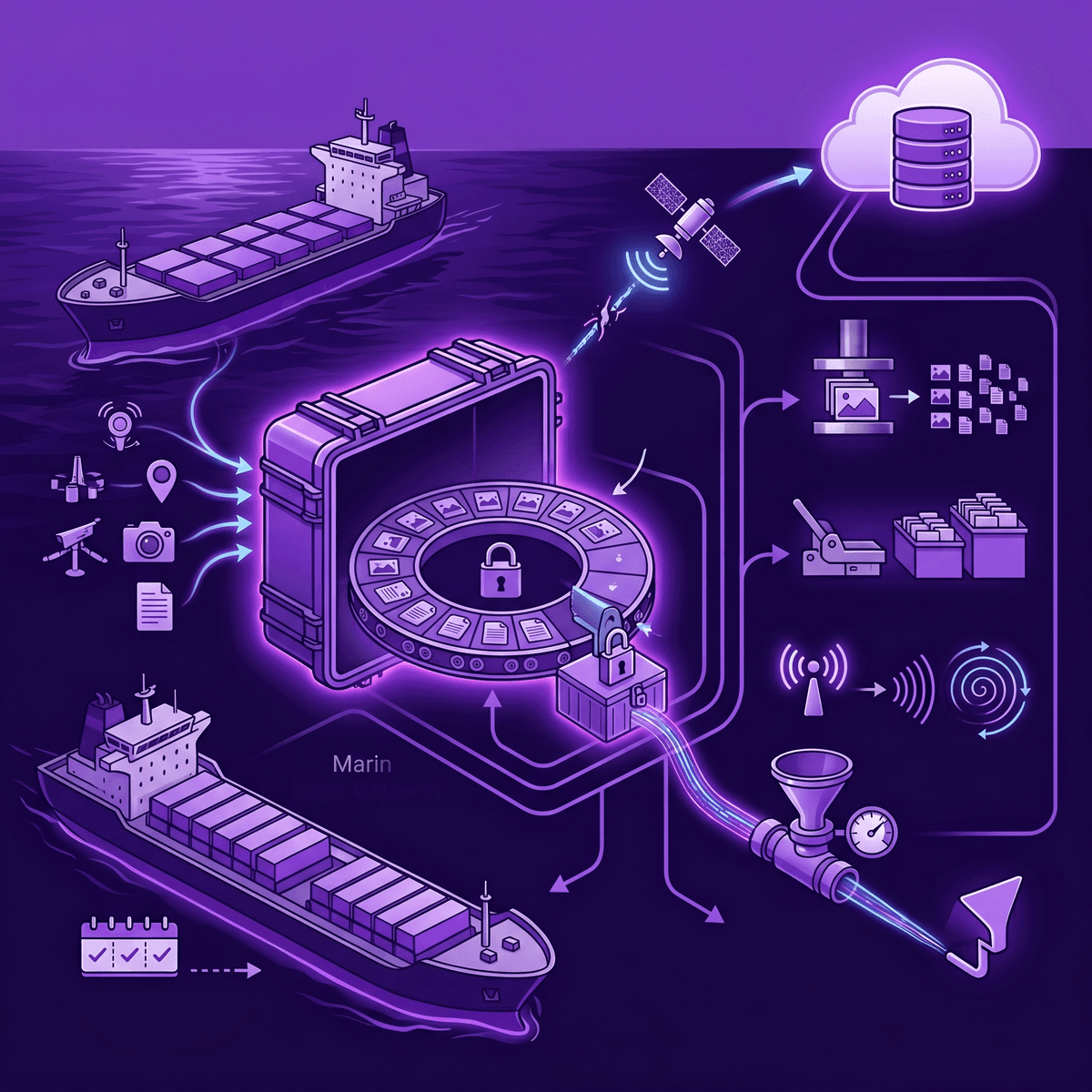 Edge gateway and containerized infrastructure for maritime resilience