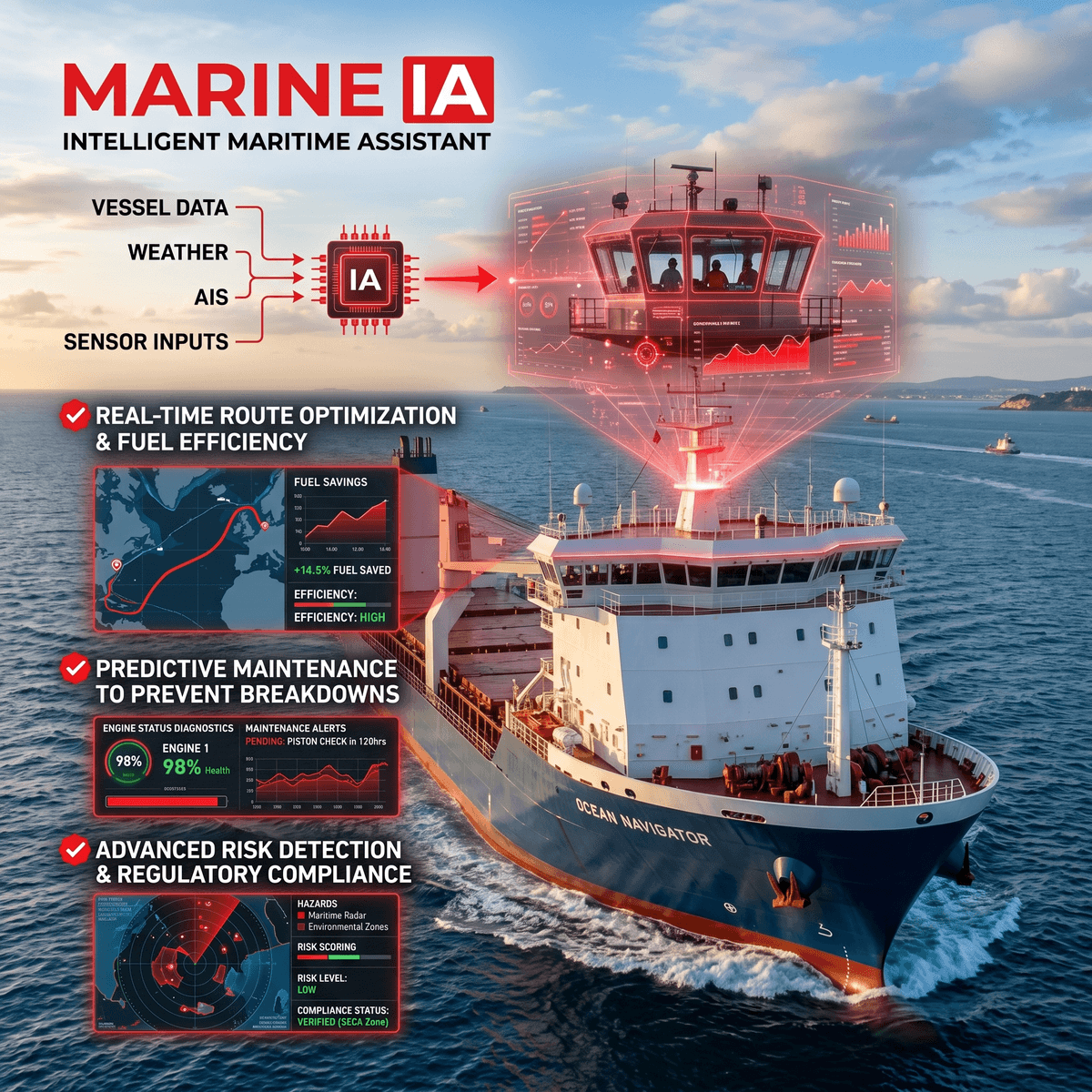 Marine IA - AI vessel management dashboard